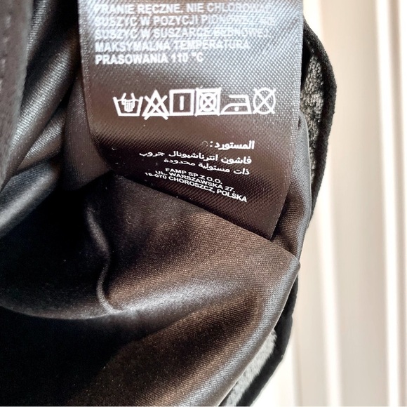 Bebe Black Asymmetrical Chiffon Cuff Detail Soft Blouse Top - Picture 10 of 12